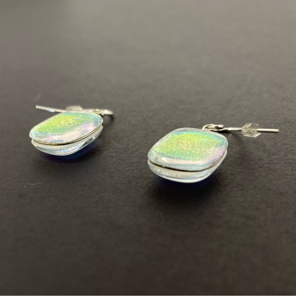 LALALAND DICHROIC IRIDESCENT GLASS EARRINGS - Picture 11 of 12